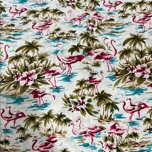 Flamingo Print quilting weight woven cotton fabric